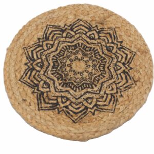 Naturaalne jute lauamatt -Mandala-