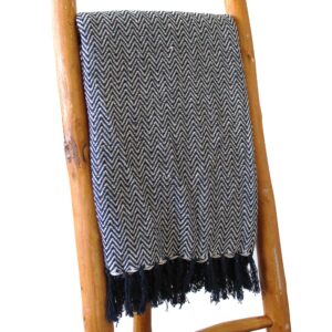 Boho pleed Navy Zig-Zag