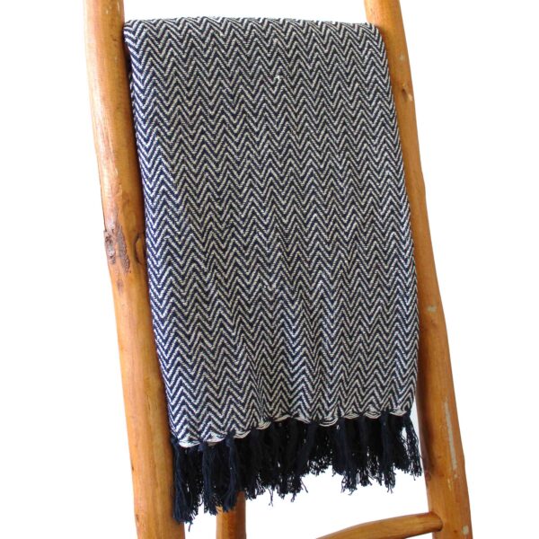 Boho pleed Navy Zig-Zag