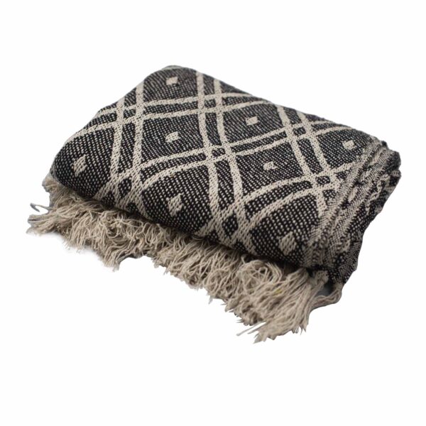 Boho pleed Black&Beige - Image 3