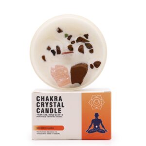 Chakra küünal väekristallidega -Sakraaltšakra-