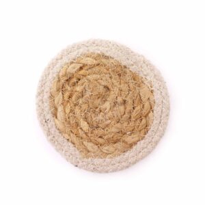 Naturaalne klaasialus jute ja puuvillaga -Elevandiluu-