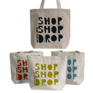 Puuvillane kott "Shop Shop Drop"