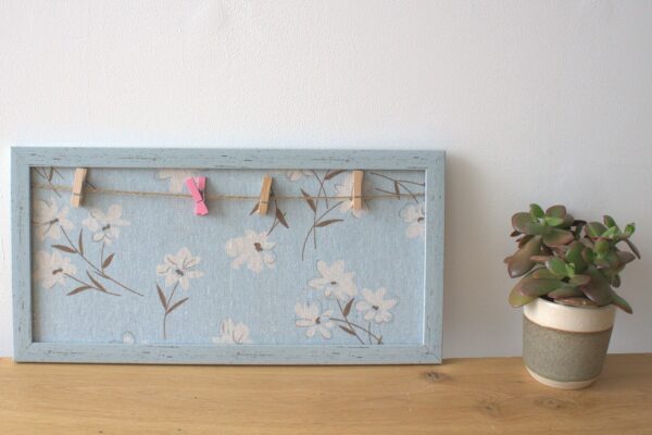 "Tee ise" fotoraam 2 fotoga -Sinine Floral lilled-