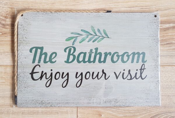 Dekoratiivne silt "The Bathroom"