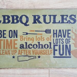 Dekoratiivne silt "BBQ Rules"