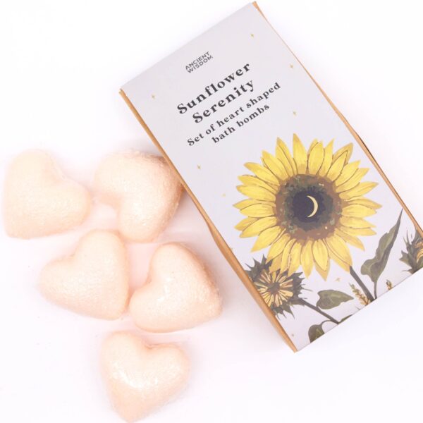 Südamekujuliste vannipommide komplekt - Sunflower Serenity - Image 2